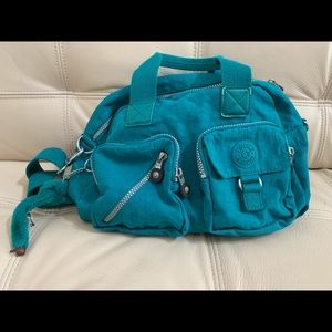 Kipling crossbody Defea bag teal color
